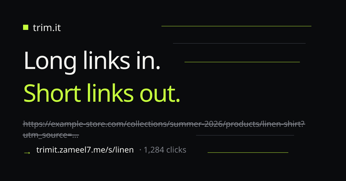 trim.it - URL Shortener preview